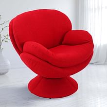 Accent Chair in Red Fabric